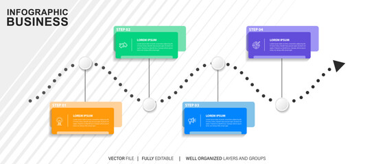 Business data visualization. timeline infographic icons designed for abstract background template milestone element modern diagram process technology digital marketing data presentation chart Vector

