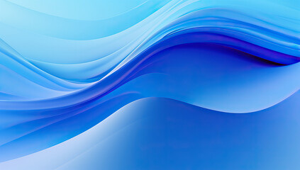 Blue abstract wave background with white background. Corporate blue gradient background. ai generative.