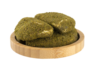 Triangle Ottoman Turkish delight with pistachio