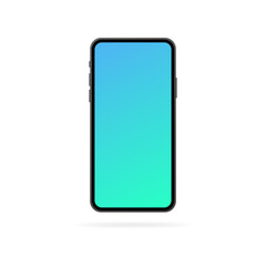 Smartphone mockup. Flat, color, iPhone mockup, phone layout. Vector illustration