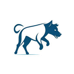 Dynamic dog logo vector illustration character cartoon