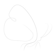 Butterfly hand draw icon illustration