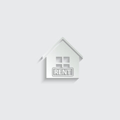 rent a house icon - vector