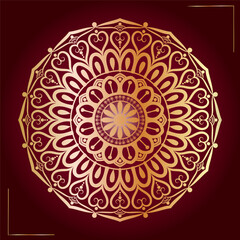 Luxury ornamental golden mandala design