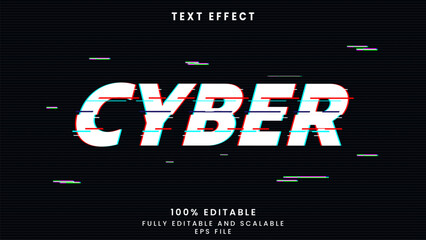 Cyber editable text effect	