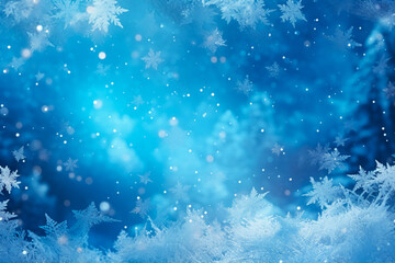 Fototapeta na wymiar Abstract New Year, Christmas background. Winter holidays. Winter landscape