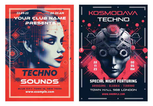 Techno Party Poster
