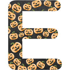 Halloween pumpkin alphabet