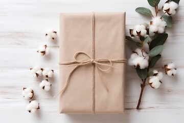 Cotton Christmas gift wrapping. Eco friendly