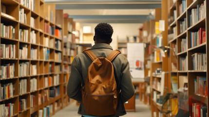 Scholarly Reflections: Back View of African American Student