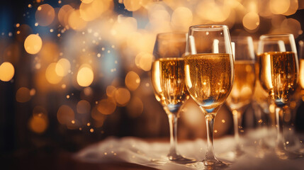 Elegant Champagne Toast at Celebration