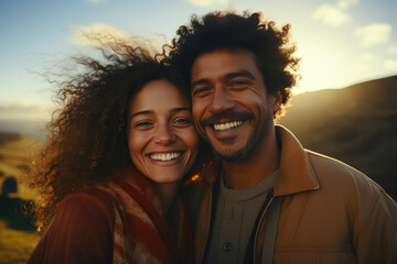 Black Couple's Outdoor Happiness