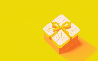 黄色のプレゼントボックス