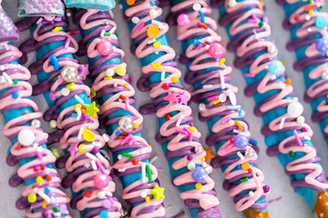 Fototapeta premium Mermaid chocolate pretzel rods