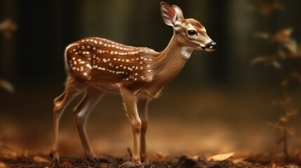 Naklejka na ściany i meble baby deer Bambi. Created with Generative AI.