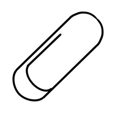 Paper clip sigle lineart