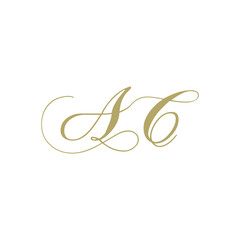 monogram, letter a and letter c