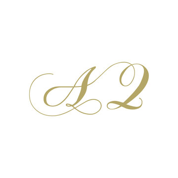 monogram, letter a and letter q