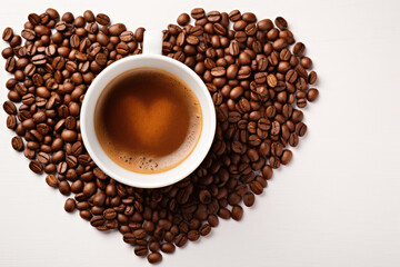 International Coffee Day and coffee beans background