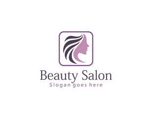 luxury woman hair salon gold gradient logo design