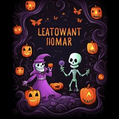 Cover for Halloween activity book for kids high quality ai generated image