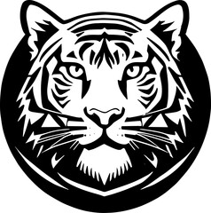 simple cool tiger head logo