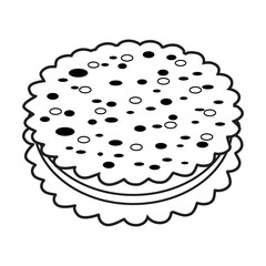 cookie line vector illustration