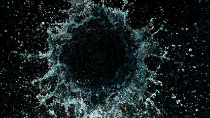 Freeze Motion of Rotating Water in Twister Shape. Filmed on High Speed Cinema Camera, 1000 fps.
