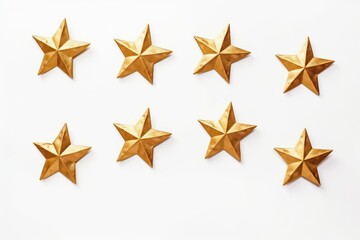 Group of gold star decoration christmas happy new year
