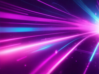 Fototapeta na wymiar Abstract futuristic background with PINK blue glowing neon moving high-speed wave lines and bokeh lights. Data transfer concept. Fantastic wallpaper.