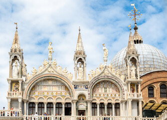 Saint Mark's Cathedral in Venice, detail of the roof