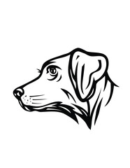 Dog Face Drawing, art vector design
