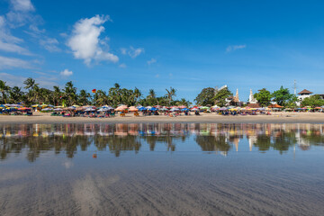 Scenery of kuta beach at Badung Regency, southern Bali, Indonesia.