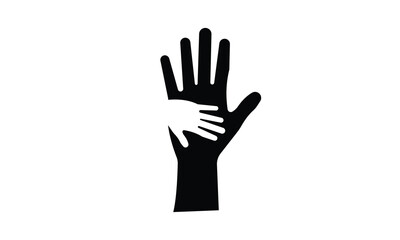 Fototapeta premium Caring hand.on white background.Vector Design Illustration.