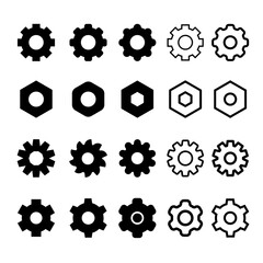 settings icon and gear