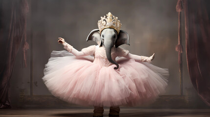 The elephant in a ballerina tutu