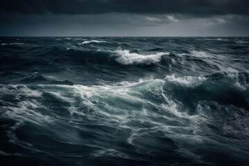 A stormy sea under a dramatic sky - obrazy, fototapety, plakaty
