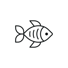 Fish icon vector illustration. Fishing on isolated background. Simple fish sign concept.