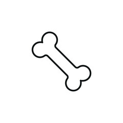 Bone icon vector illustration. Canine bone on isolated background. Snack sign concept.
