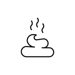 Pet poop icon vector illustration.  Stinky poo on isolated background. Shit sign concept.