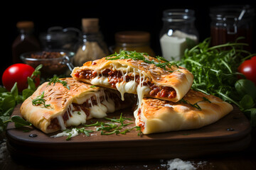 Italian oven-baked folded pizza