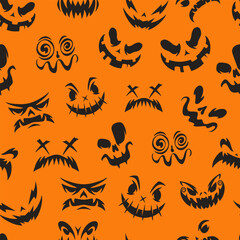 Halloween grimace seamless pattern colorful