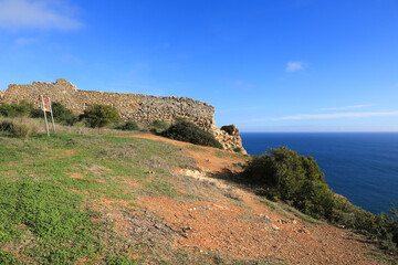 Beautiful view from the Almadena Fortress in Salema