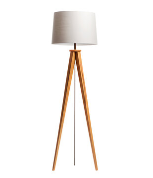 Floor lamp isolated on transparent background. PNG format