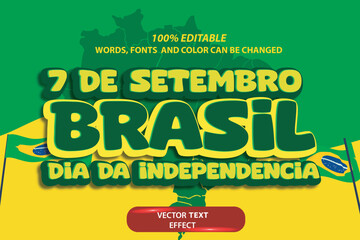 editable text effect brazil independence day 7 s
September vector template