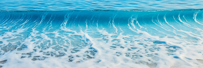 Fototapeta na wymiar Beachfront Paradise: Transparent Water Wave on White Sandy Beach