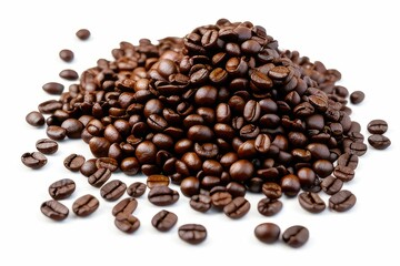 arranged stack of coffee beans 
