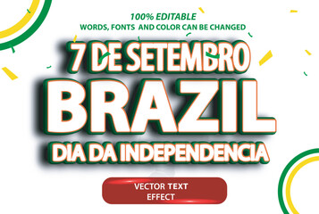 editable text effect brazil independence day 7 s
September vector template