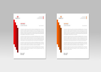 Corporate company letterhead design creative style simple design