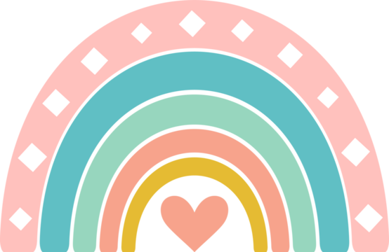 Scandinavian Cute Rainbow.